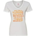 thumbnail image 3 of Inktastic Multiple Sclerosis Awareness word cloud Women's V-Neck T-Shirt, 3 of 5