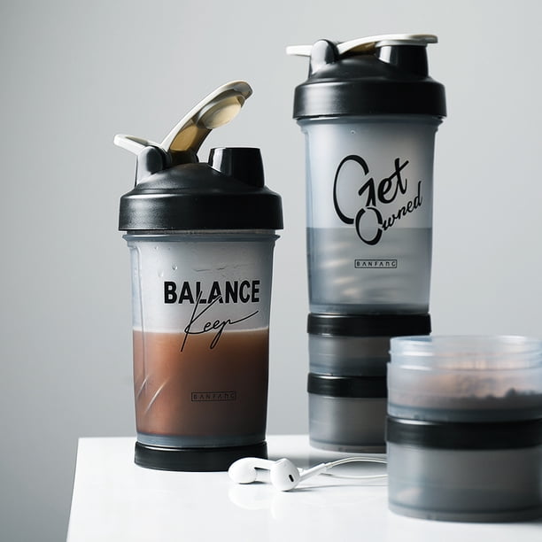 Vaso creativo para batidos de fitness, de gran capacidad, a prueba de fugas, portátil, a prueba de caídas, para fitness, para deportes, vaso de plástico para batidos