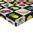 thumbnail image 2 of Ambesonne Black and White Fitted Sheet, Kitchen Fruits, Twin XL Size, Multicolor, 2 of 3