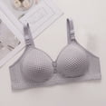 thumbnail image 4 of WTOBBY Women's Comfort Underwire Bra: Fashion Thin Moulded Cup with Plaid Pattern Design, Smooth T-Shirt Bra with Three Rows of Adjustable Back Hooks for Perfect Fit,Gray S, 4 of 4