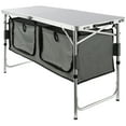 thumbnail image 1 of KFFKFF Foldable Camping Table,Portable Camping Kitchen Table with Portable Bag, Height Adjustable, MDF Surface, Perfect for Outdoor Picnics, Barbecues, Camping, and RV Trips, 1 of 9