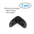 thumbnail image 5 of 20 x 20mm Angle Bracket Stainless Steel Black L Shaped Angle Brackets Corner Braces Support, 2pcs, 5 of 7