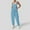 Light Blue, variant on WXLWZYWL Jumpsuits for Women Casual Sleeveless Dressy Adjustable Straps Overalls with Pocket Waffle Knit Solid Long Romper