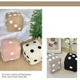 thumbnail image 7 of 7.9 X 7.9 in Dice Pillow - White Plush Dice Pillows for Bed, Cube Pillow, Soft Velvet Stuffed, Fun Throwable Cube Dices Pillows, for Home, Bedroom (Pink), 7 of 7
