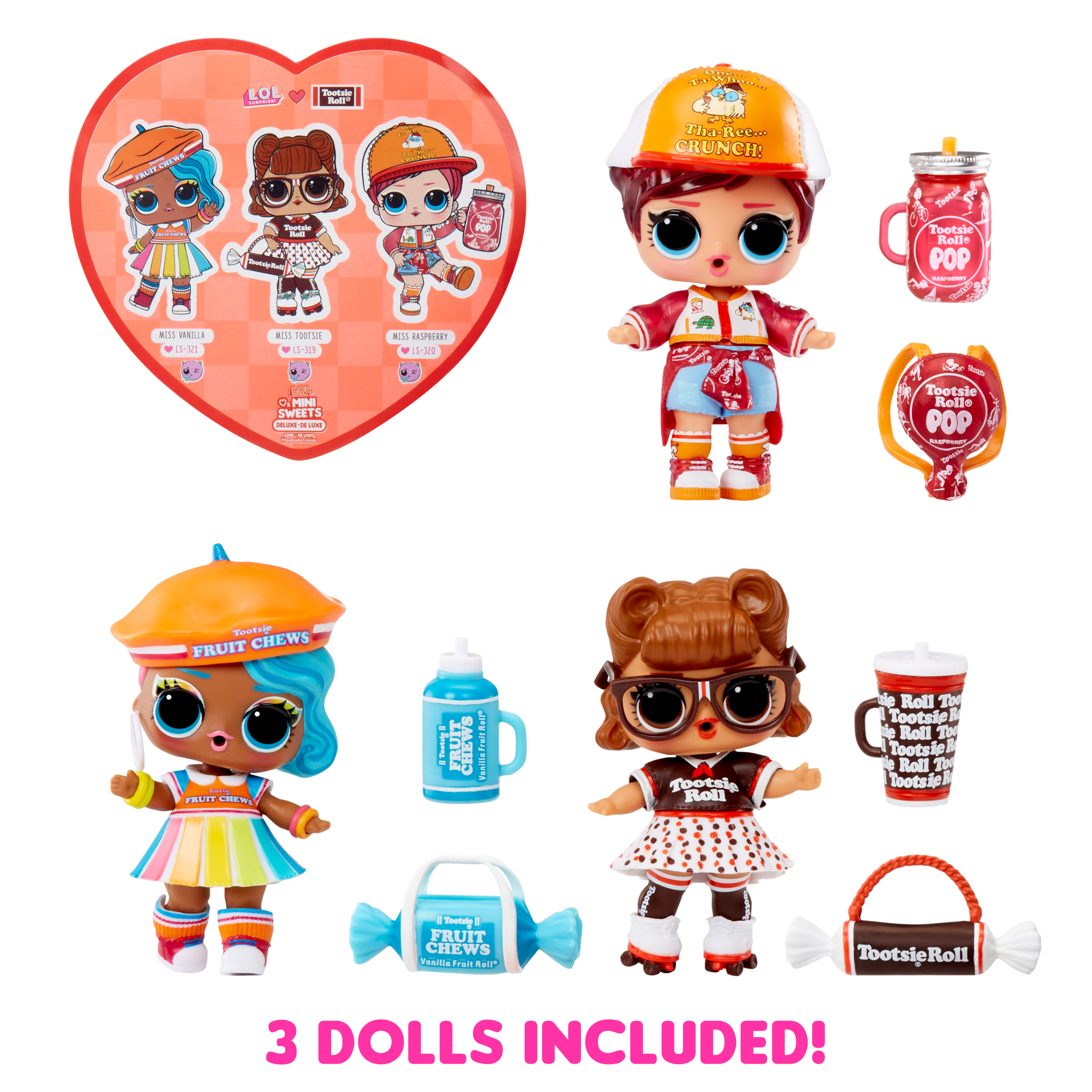 LOL Surprise Loves Mini Sweets S3 Deluxe Tootsie with 3 Dolls, Accessories, Limited Edition, Candy Theme, Collectible, Girls Toy Gift Age 4+ - image 3 of 7