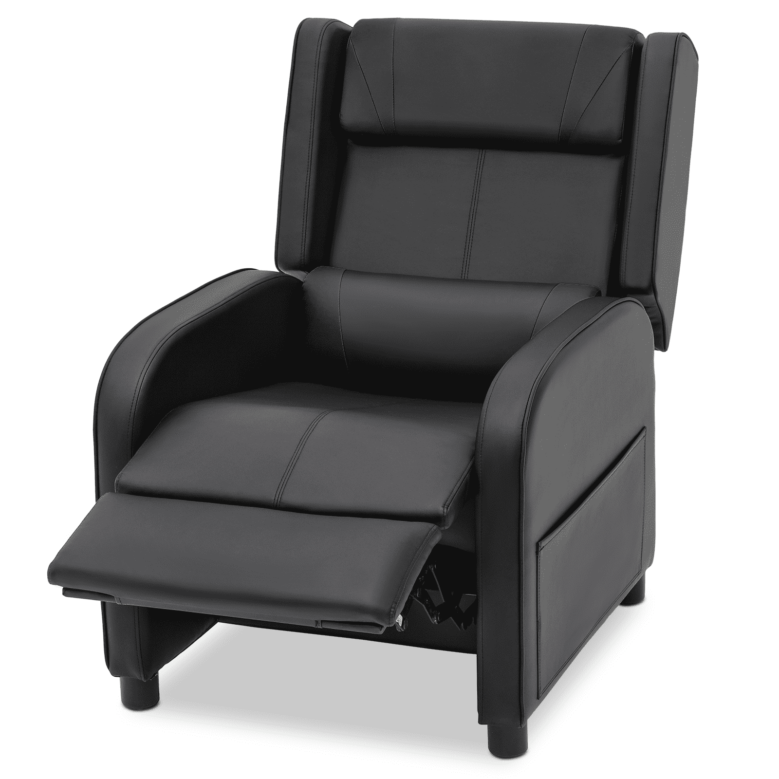 Magshion Gaming Recliner Chair, PU Leather Adjustable Reclining Gaming Chair Sofa with Footrest