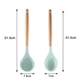 thumbnail image 2 of El utensilio libre no tóxico de los artilugios de la cocina de la manija de madera 2PCS fijó para el Cookware antiadherente, 2 of 5