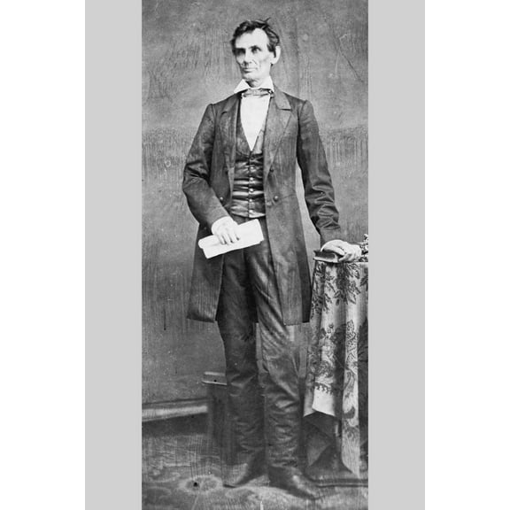 Print: Abraham Lincoln, Full-Length Portrait, Standing, 1860