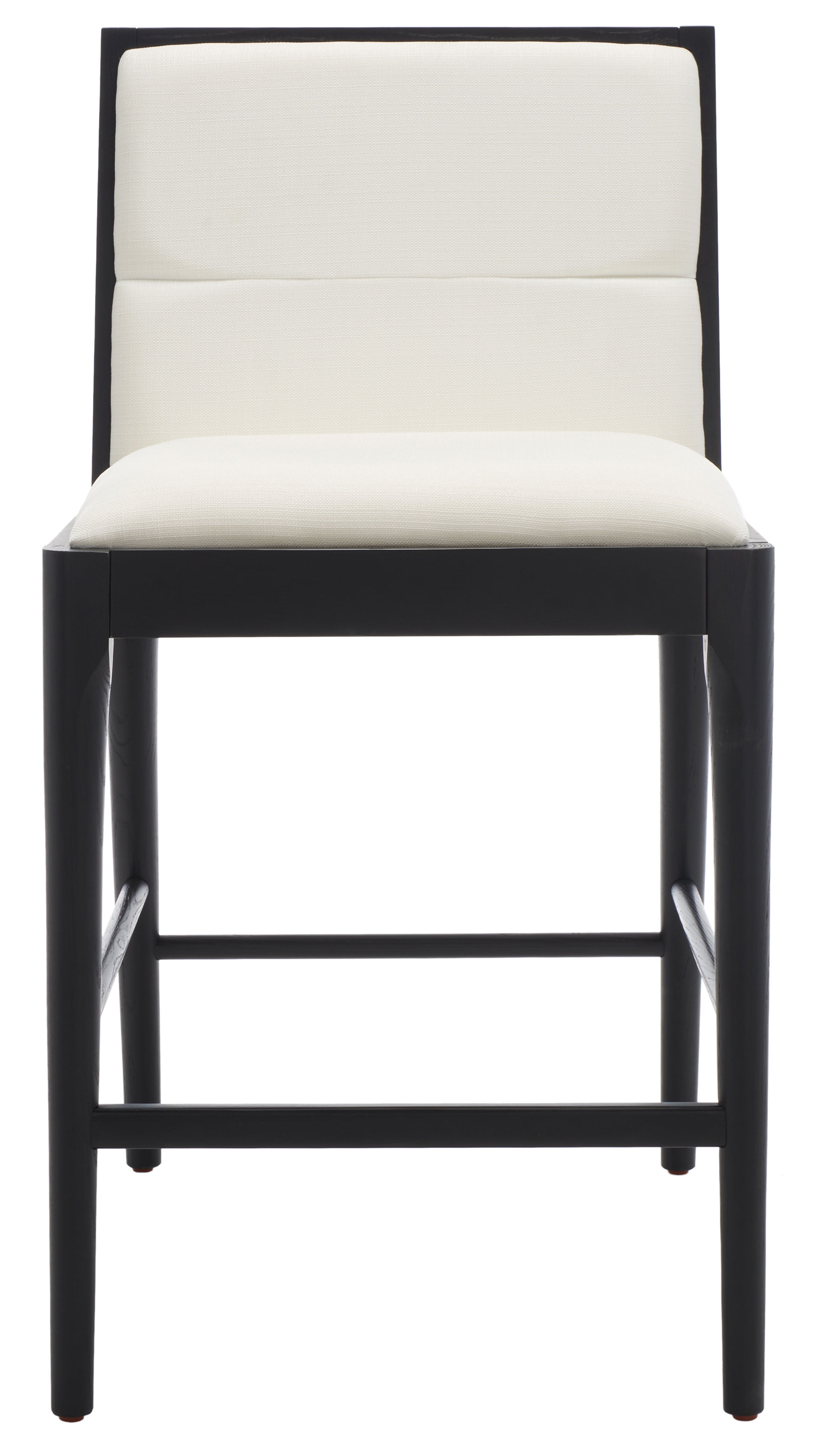 SAFAVIEH Couture Laycee Square Mid Back Counter Stool, Black/White (Set of 2)