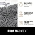 thumbnail image 5 of GORILLA GRIP Chenille Bath Rug 24x17, Rubber Backing Quick Dry Washable Microfiber Mats, Grey, 5 of 10