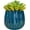 Teal, variant on Admired By Nature 4" Ceramic Flower Planter, Ceramic Pot Planter, Indoor Ceramic Bowl, For Indoor Plant Succulent Plant Home Décor, Teal
