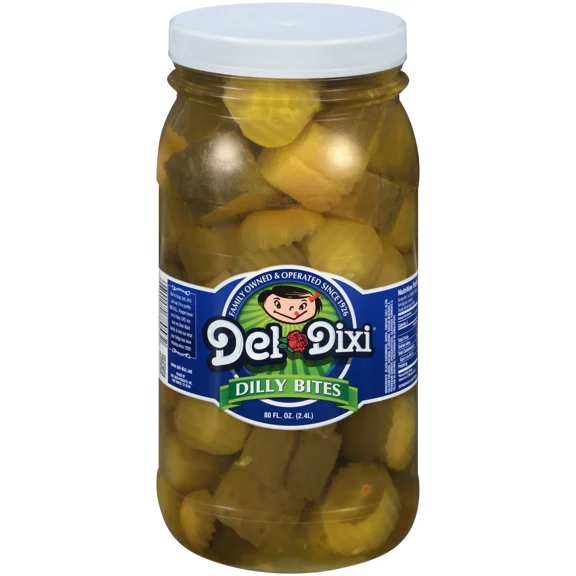 Del-Dixi Dilly Bites Pickles 80 fl. oz. Plastic Jar