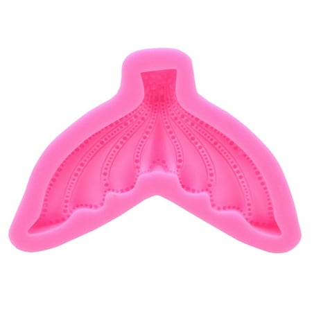 

Etereauty Baking Tools Mermaid Tail Shape DIY Handmade Silicone Mold Pink Cake Fondant Mold for Cake Decoration Chocolate Fondant Polymer Clay Crafting Projects