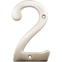 Heavy-Duty House Numbers, #2, 4 Inches, Satin Nickel by Stone Harbor Hardware