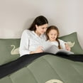 thumbnail image 4 of Feelyou Cute Swan Twin Bedding Sets 7-Piece, Vintage Cartoon Animal Bedding Comforter Set, Teens Kids Boys Girls Reversible Sheet Sets, Microfiber Bedroom Decor, 4 of 8