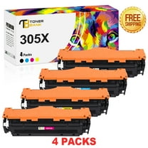305X Toner Cartridge 305A Compatible for HP 305A 305X CE410X CE410A for LaserJet Pro 400 Color M451dw M451dn 451nw M475dn Pro 300 Color MFP M375nw M351 Printer Ink(Black Cyan Magenta Yellow, 4-Pack)