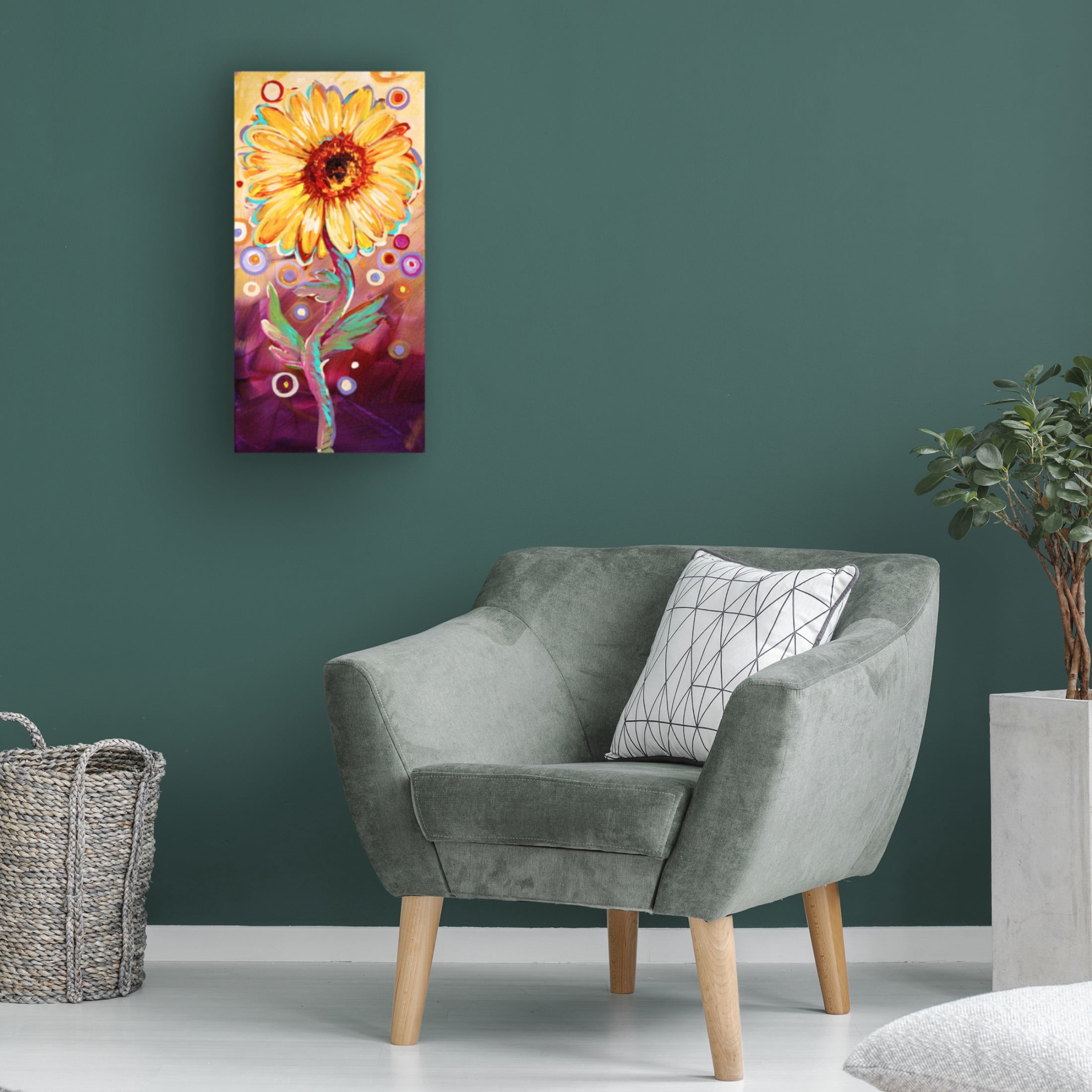 Canvas Wall Art - Natasha Wescoat 'Sunny Beauty 1' Wall Art for Living Room, Bedroom, or Office Décor by Trademark Fine Art - 12 x 24 Inches