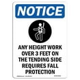 thumbnail image 1 of SignMission OS-NS-A-1218-V-10162 12 x 18 in. OSHA Notice Sign - Any Height Work Over, 1 of 1