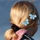thumbnail image 2 of 2 x Pinzas para el cabello con forma de mariposa Pinzas para el cabello con forma de mariposa Portátiles Versátiles Cabello rizado Cabello Azul satinado, 2 of 9