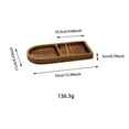 thumbnail image 3 of 33 x11CM Wood Serving Trays Charcuterie Boards Oval Wooden Plates Wood Serving Platter Cheese Dinner Plates Bulk for Dessert Snack Bread Fruit Appetizer Dishes (Two Grids), 3 of 6