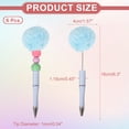 thumbnail image 2 of Bolígrafos de bola de pompom Uxcell, bolígrafos esponjosos de plástico con cuentas lindas para regalos de bricolaje, escritura y suministros de oficina - 6 Pcs (Azul Claro), 2 of 7