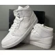 thumbnail image 1 of Ni - ke Air Jordan 1 Mid Triple White 2.0 554724-130 Men’s Size 13, 1 of 5