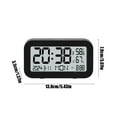 thumbnail image 3 of Digital Alarm Clock with Large Lcd Screen, Indoor Temperature Humidity Monitor, Calendar & Weather Forecast, Snooze Function for Bedroom, Office, and Home Use,Vsgery, 3 of 6
