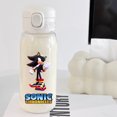 thumbnail image 4 of Botella de agua con pajita de plástico transparente de 600 ml de Sonic The Hedgehog, portátil, para deportes al aire libre, para niños, resistente a fugas, 4 of 5