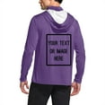 thumbnail image 6 of FAVIPT Men's Sun Protection Shirts with Mask Printing Long Sleeve Hooded Shirts Lightweight Rash Guard Soft Shirts Outdoor Hiking UPF 50+ Outwear Purple,M, 6 of 7