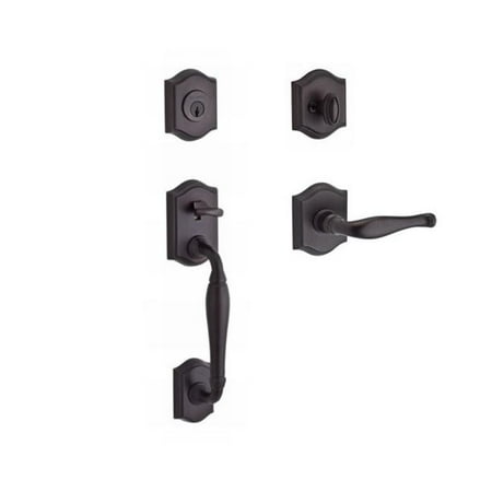 Left Handed Arch Top Single Cylinder Westcliff Handleset Left Hand Decorative Lever & Traditional Arch Rose, Venetian Bronze ()