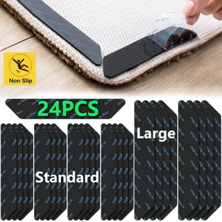 Anti-Slip Rug Pad,Casewin Reusable Washable Silicone Carpet Pad, Suction  Grip Stopper Corner Carpet ,Keep Rug in The Place and Protect Floor(8 Pcs)