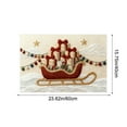 thumbnail image 4 of Christmas Decor Doormat Holiday Outdoor Front Door Rugs, Christmas Embroidered Bathroom Carpet Entrance Doormat, Sled & Gifts Design Farmhouse Entryway Mat Rugs, Christmas Welcome Mat, 4 of 6