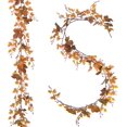 thumbnail image 3 of 2 Piezas Guirnalda De Hojas De Arce De Otoño, Hojas De Arce De Otoño Artificiales Follaje De Arce Hojas De Otoño Hojas Para Almohadilla Mural Letrero De Puerta Fiesta Boda Navidad, 3 of 5