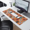 thumbnail image 2 of Long Mouse Pads for Desk,Orange Flower Skull Pattern Desk Mats on Top Of Desks, Desk Mouse Pad Extra Large with 3mm Non-Slip Base and Stitched Edge for Gaming,Office,Work,Home 31.5"x11.8", 2 of 6