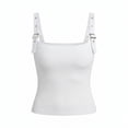 thumbnail image 7 of AnuYalue Women's Summer Tops Square Neck Ribbed Crop Tank Top Fashion Club Streetwear, 7 of 7