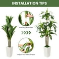 thumbnail image 4 of 6ft Artificial Dracaena Tree, Fake Tree Indoor with White Tall Planter, Artificial Silk Plants for Home Office Decor, 4 of 7