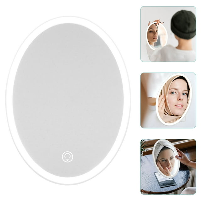 Moluckfu 1Jgo Espejo De Con LED Control Táctil Para Maquillaje Y Belleza