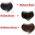 thumbnail image 2 of 16x2cm Men's Capillary Prosthesis Human Hair Toupee Thin Skin PU Base Forehead Hairpiece Patch, 2 of 8
