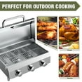 thumbnail image 3 of Frizi 3-Burner Tabletop Gas Grill, 30,000 BTU Portable Propane Grill - Heavy-Duty Thickened Grates & Stainless Steel Knobs, 3 of 7