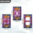 thumbnail image 7 of Yayeee Blank Wall Plate Cover 1-Gang 4.5"x2.7" Home Unused Decorative Outlet, Large Purple Flowers, 7 of 7