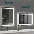 thumbnail image 5 of FUNTOUCH 40x28 Inch LED Bathroom Mirror - Anti-Fog, Stepless Dimmable 3 Color, UL Listed, IP54 Waterproof, 5 of 9