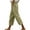 Khaki, variant on WEIee Womens Capris Casual Summer Pocket Cropped Pants with Drawstring Solid Color Straight Leg Versatile Trousers Loose Fit Holiday Ladies Pants Green L
