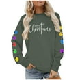 thumbnail image 5 of Mifsaly Ugly Christmas Sweatshirt for Women 2025 Merry Xmas Print Fleece Pullover Tops Holiday Crewneck Long Sleeve Shirts Oversized Family Party T-Shirts Festival Funny Gifts, 5 of 9
