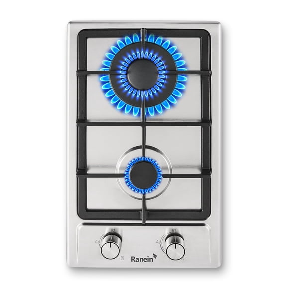 Ranein 12-Inch Gas Cooktops in Stainless Steel with 2 Burners