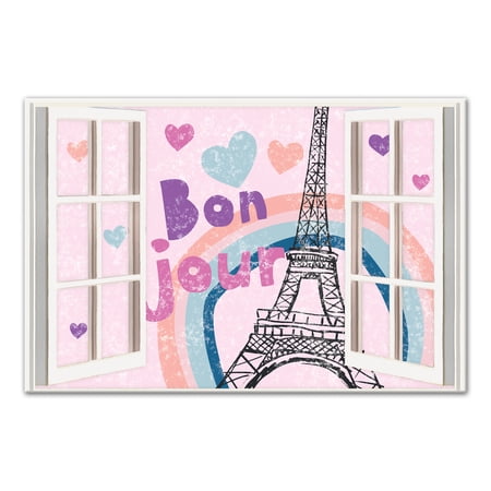 Creative Products BonJour Rainbow Window 32x48 Canvas Wall Art