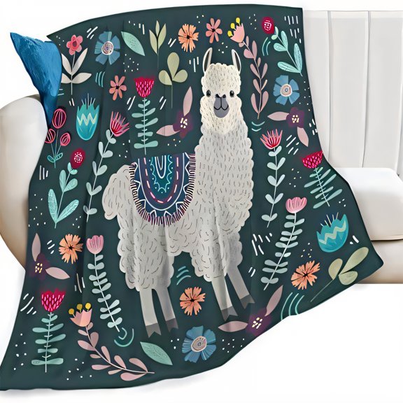 AUQ Throw Blanket,Sturdy Flannel Fabric Bed Blankets,Machine Washable Ease Cozy Blanket,Style1,40*51in