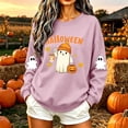 thumbnail image 5 of Kezqiaxn Halloween Women's Sweatshirt Fashion Long Sleeve Loose Casual Crew Neck Sweatshirts Fall Winter Clothes Pink L, 5 of 6