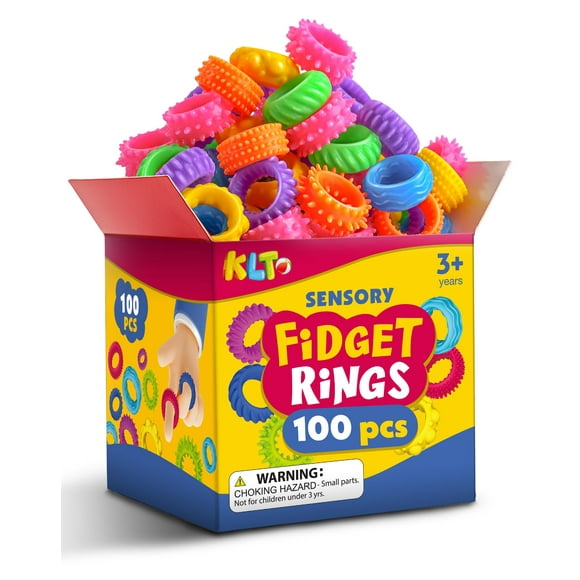 Anillo Fidget Toys KLT a granel, 100 unidades, para aliviar el autismo de los niños