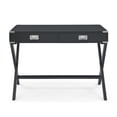 thumbnail image 2 of Computer Desk Solid Wood Office Desk With Storage Drawers X-Shaped Support Legs For Home Office 42"Lx23.88"Wx30"H, 2 of 9