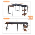 thumbnail image 3 of Escritorio para computadora FurnitureR con Estante de Almacenamiento Negro HENIA, 3 of 7